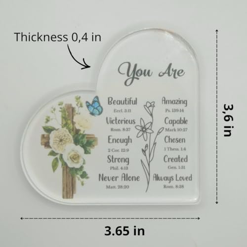 Christian Gifts for Women Heart Acrylic Plaque Sign - Catholic Gifts for
