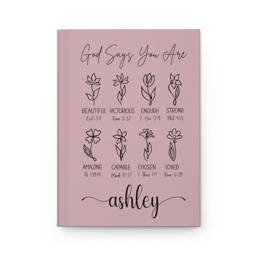 Hilis Personalized Prayer Journal for Woman or Man, Custom Name A5 Hardcover Notebook, Religious Christian Gifts, Gratitude Journal, Devotional Journal, Bible Study Notebooks for Note Taking D81