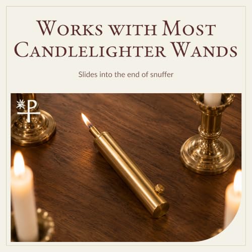 Religious Supply Center - Refillable Candle Lighter for Church Candlelighters, Made in USA with Solid Brass