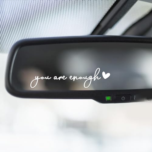 3X You Are Enough Sticker For Mirror Car - Rearview Mirror Sticker - color: You Are Enough