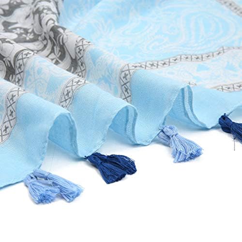 Yeieeo Boho Scarf for Women Lightweight Floral Printed Scarf Fall Winter Fashion Fringed Shawl - color: Floral 2