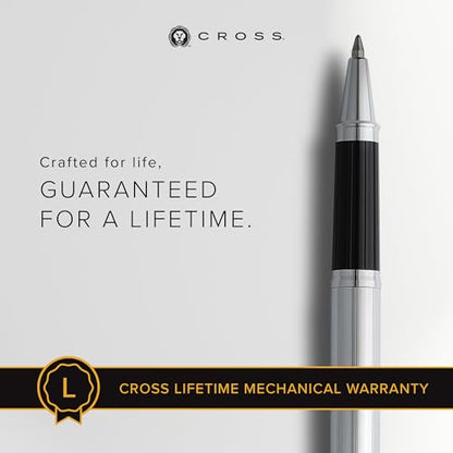 Cross Century II Lustrous Chrome Rollerball Pen, Medium Point, Black Ink - color: Lustrous Chrome