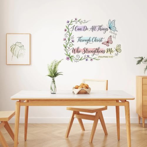Colorful Christian Scripture Inspirational Vinyl Wall Sticker