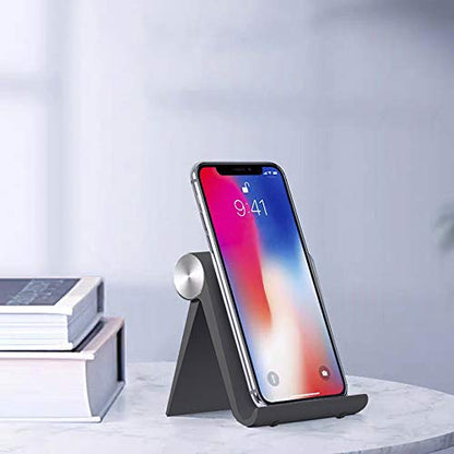Mayten Foldable Desk Cell Phone Stand Adjustable iPhone iPad Holder Stand,Compatible for iPhone 14Pro 14Plus 13 12Pro Max 11 SE XS XR 8 7 6,Switch,iPad,Samsung,Kindle-Black - color: black