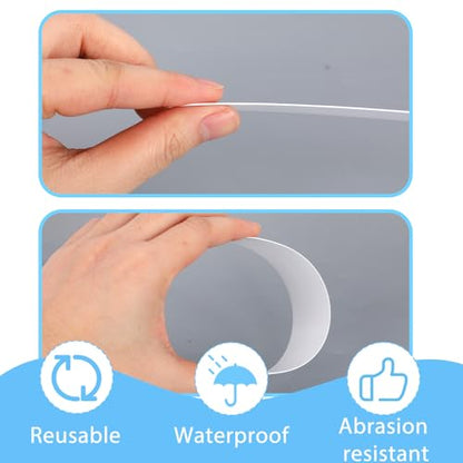 Penitue 8pcs Tab Collar Inserts for Clergy Shirt, Plastic Full Curved Priest Collar Insert Pastor Robes & Formal Dress Shirts for Women and Men (White)
