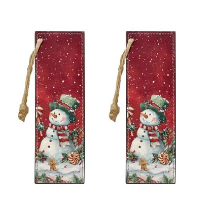 Bookmarks for Adults Personalized Bookmark Christmas Snowman Scarf Bookmark for Book Lovers Bookmarks for Reading Lovers - color: Christmas Snowman Scarf