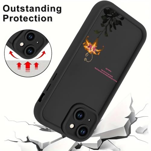 Psalms 30:5 Bible Verse Jesus Christian Flower Phone Case for iPhone 14 Case Shockproof Soft Protective for Women Men Cover Funda for iPhone 14 6.1 Inch - color: Flower