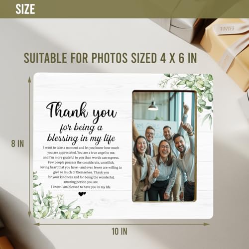 Thank You Gifts Picture Frame for Friends Women Men, Thank You for Being a Blessing in My Life Picture Frame - color: Blessing