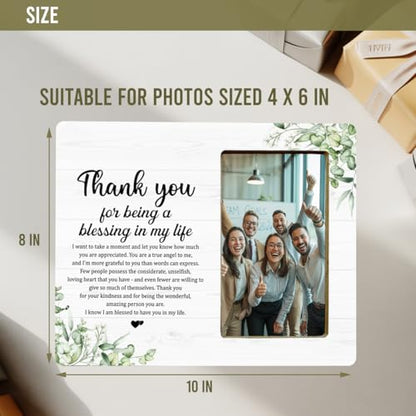 Thank You Gifts Picture Frame for Friends Women Men, Thank You for Being a Blessing in My Life Picture Frame - color: Blessing