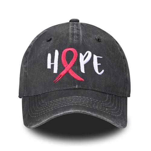 Embroidered Baseball Cap for Women Men Vintage Adjustable Washed Distressed Denim Baseball Hat - color: Hope