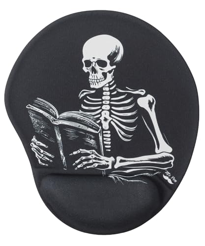 Mr. Pen- Ergonomic Mouse Pad with Wrist Rest, Grim Reader Design - color: Grim Reader