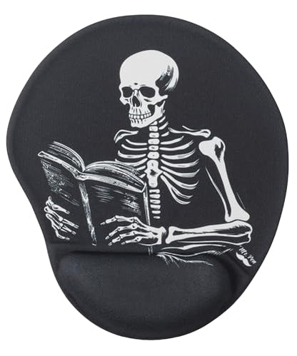 Mr. Pen- Ergonomic Mouse Pad with Wrist Rest, Grim Reader Design - color: Grim Reader