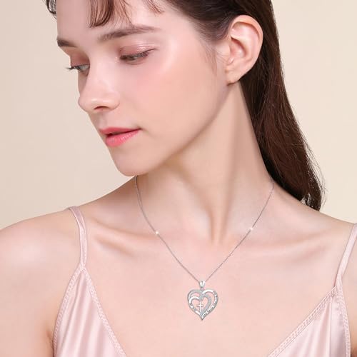 S925 Sterling Silver Christian Cross Heart Faith Bible Verse Necklace Rings - style: Be Still and Know That I am God