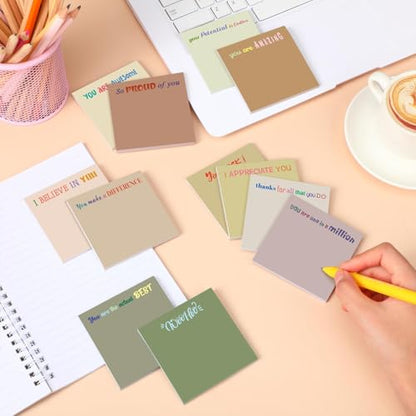 Yinder 24 Pcs Inspirational Sticky Notes Gifts, Thank You, Boho - color: Boho, size: Thank You