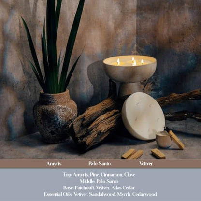 Blueme Wellness Refillable Candle, Spiritual - Palo Santo & Vetiver - 45 oz