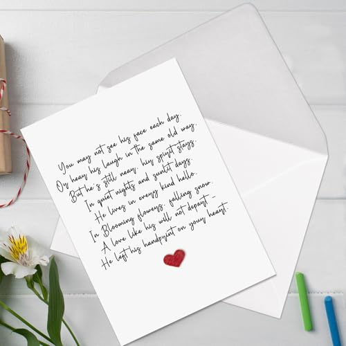 Sympathy Card for Loss of Loved One, Condolences Card, Comforting Memorial Card, Bereavement Card for Grieving Wife, Poem for Loss Husband, Dad, Son - style: Card-242