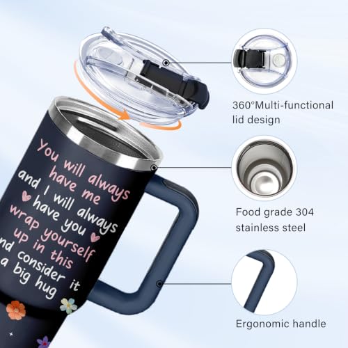 Christian Gifts for Women 40oz Tumbler - Insulated Travel Mug with Handle (Bestie, 40 Ounces) - color: Bestie