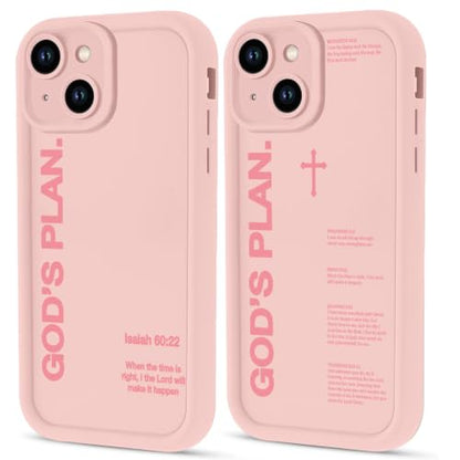 God's Plan Isaiah 60:22 Bible Verse Jesus Cross Christian Pink Phone Case for iPhone 17e/iPhone 16e Case Shockproof Soft Protective Cover Funda for iPhone 17e/iPhone 16e 6.1 Inch - color: Pink
