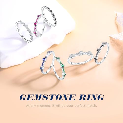 Moissanite Wedding Bands Crisss Cross/Curve/Wishbone Eternity Rings for Her - color: G. 3 Main Stone - Black Moissanite