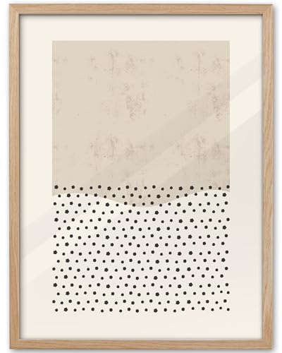KensTro 16x20 Oak Framed Beige Christian Abstract Wall Art - color: Christian Abstract Biblical Theme-Framed, size: 20"L x 16"W