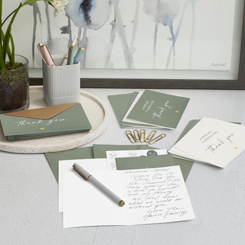 ZICOTO Beautiful Thank You Cards Set of 30 With Envelopes and Stickers