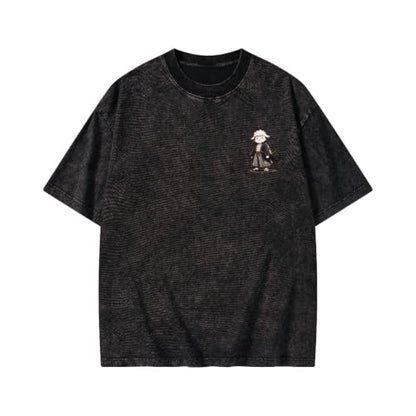 The Lord is My Shepherd Psalm 23 Samurai Lamb Anime Christian Faith T-Shirt - color: Black, size: 3X-Large