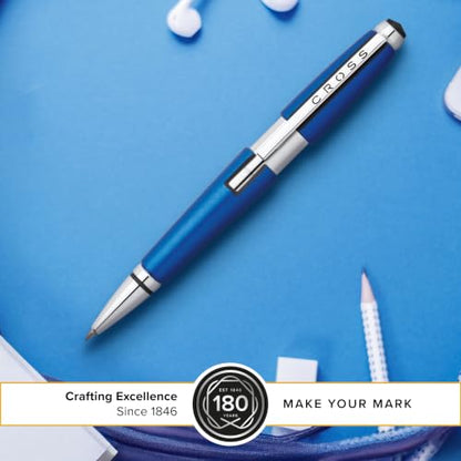 Cross Edge Nitro Blue Gel Rollerball Pen, Medium Point, Black Ink - color: Nitro Blue