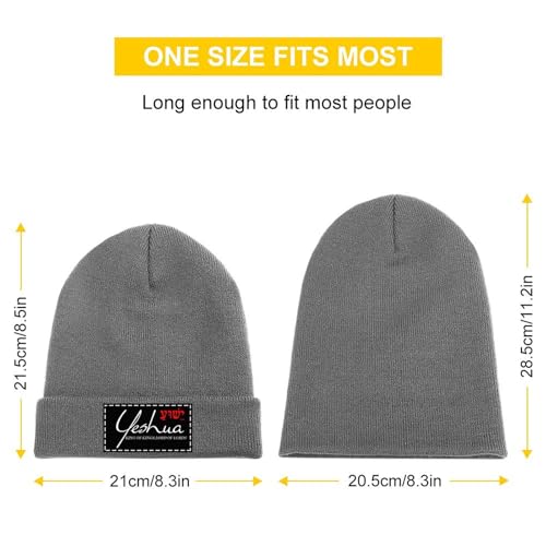 Yeshua Jesus Christian Beanie Hat Warm Winter Skull Caps Knit Slouchy Beanies for Outdoor - color: Charcoal-03