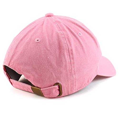 Trendy Apparel Shop Dad Embroidered Pigment Dyed Low Profile Cotton Cap - color: Pink
