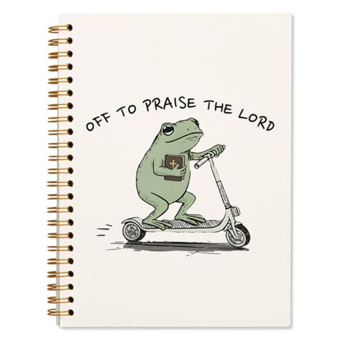 Frog Bible Journal Notebooks, Christian Notebook Bible Journals, Church Notes Notebook, Journaling Notebooks for Women Work Office School Supplies, Frog Gifts for Women, Spiral Notebooks 5.5x8.3 - color: frog3