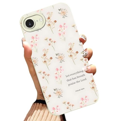 Aesthetics Jesus Christian Bible Verses Phone Case for iPhone 17e/16e Case Flower Pattern Shockproof Soft Protective for Women Men Phone Cover Funda for iPhone 17e/16e 6.1 Inch - color: Aesthetics, size: for iPhone 17e/16e