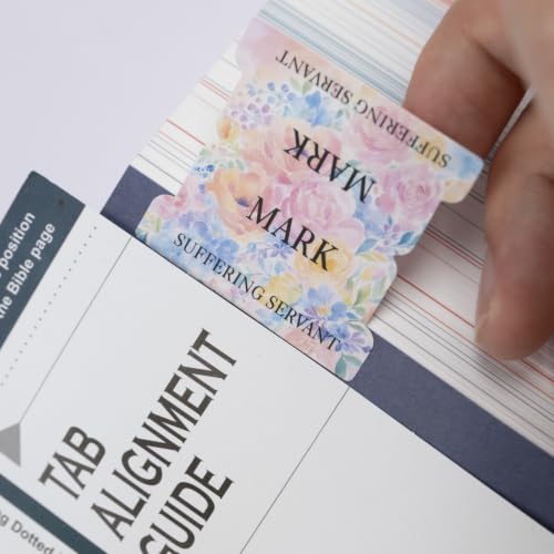 UPAFEXXI-Laminated Bible Tabs with Book Summaries, Bible Study Supplies - color: Summaries Flowers3