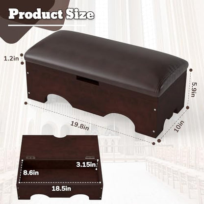 Kneelers for Praying, Wooden Prayer Kneeler Bench with Storage