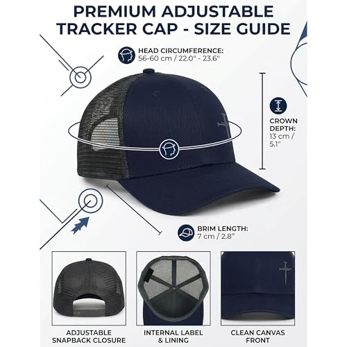 Christian Hats for Men Women,Jesus 3 Nail Cross Hat Christian Religious Gifts for Birthday/Christmas,Black and Silver - color: 581.blue