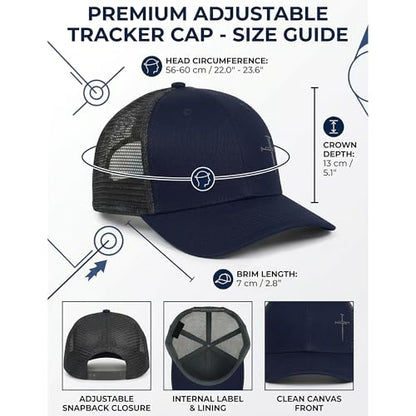 Christian Hats for Men Women,Jesus 3 Nail Cross Hat Christian Religious Gifts for Birthday/Christmas,Black and Silver - color: 581.blue