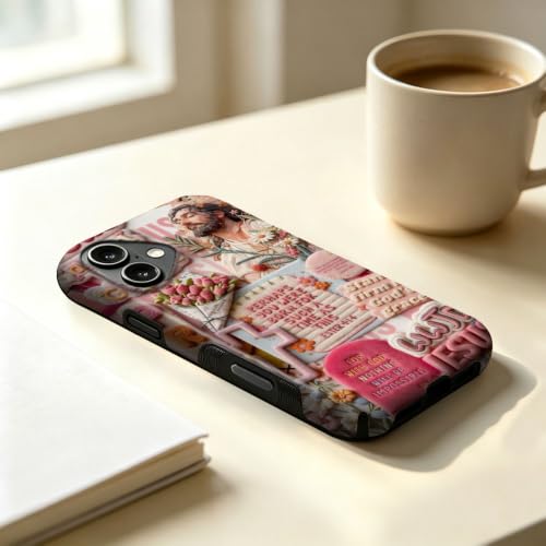 Compatible with iPhone 16 Case,Wireless Charging Compatible,Patented 2‑in‑1 Dual‑Layer Protection, Hot Transfer Print Hard Shell Cover - Bible Verse Aesthetics - color: Bible verse aesthetics, size: iPhone 16