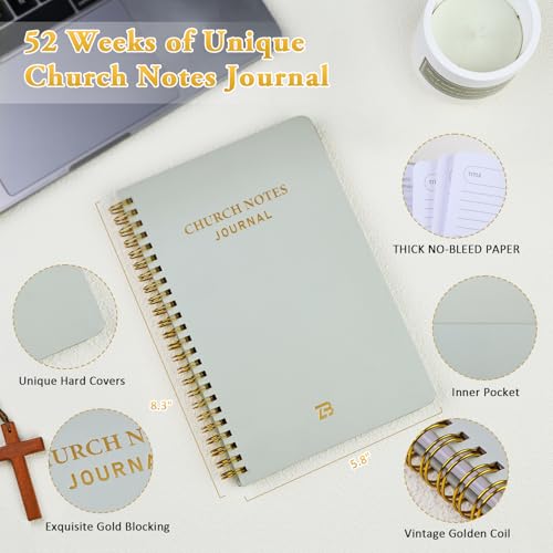 Church Notes Journal & Sermon Notes Notebook for Women - color: Green