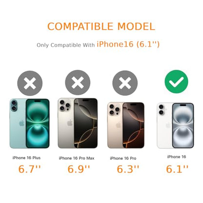 Trendy Aesthetic Christmas Case Compatible with iPhone 16, Winter Collage Case for iPhone 16, Unique Design TPU Bumper Protective Cover Case - color: Christmas Vacation