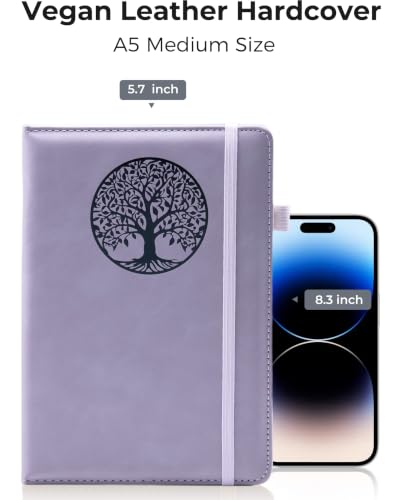 BIYUNRO Leather Journal, Writing Notebook for Women Men - color: Purple