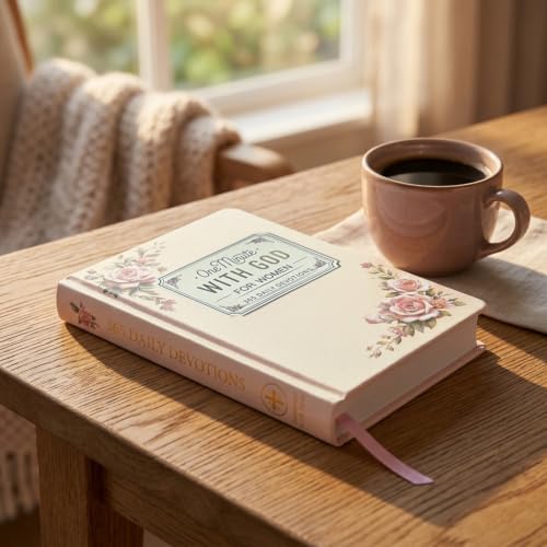 Aigaisen One Minute with God for Women,365 Days of One Moment Daily Devotionals Prayer Book,2026 Bible in a Year,Christian Gifts for Women＆Mom 1 Minute Study Faux Leather Journal