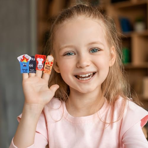 Rite Lite Passover Kids Toy 10 Plague Finger Puppets for Pesach Seder - style: Plagues Polyester Puppets
