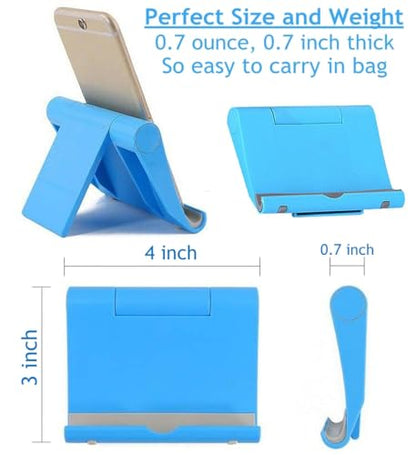 Cell Phone Stand 2 Pack, Desktop Holder for Phones & Tablets (2, Blue+Pink) - color: Blue+Pink