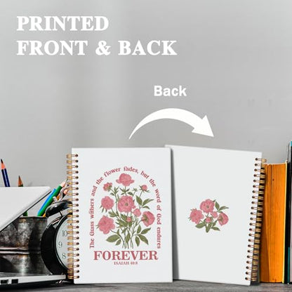 Floral Christian Notebook Journal,Christian Gifts for Women - color: Isaiah 40:8