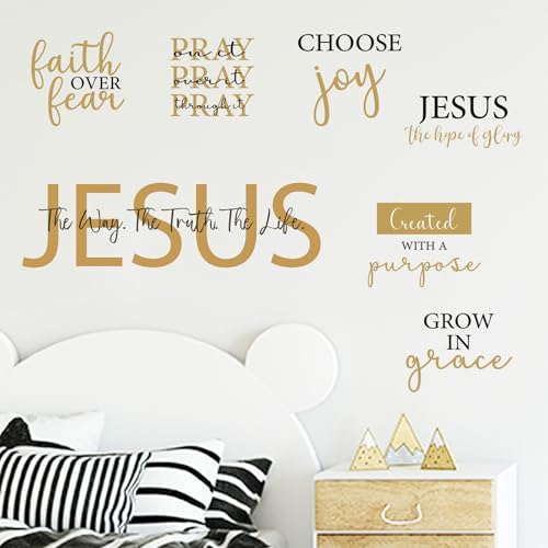 BBTO Bible Verse Stickers Peel & Stick,Faith Over Fear - style: Faith over Fear