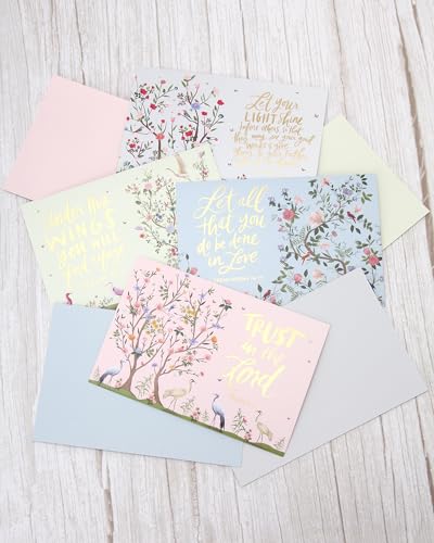 WORLD TRAVELER Scripture & Prayer Cards, 36 Prayer Cards, Gift Boxed 4x6 - color: Lavender Flowers