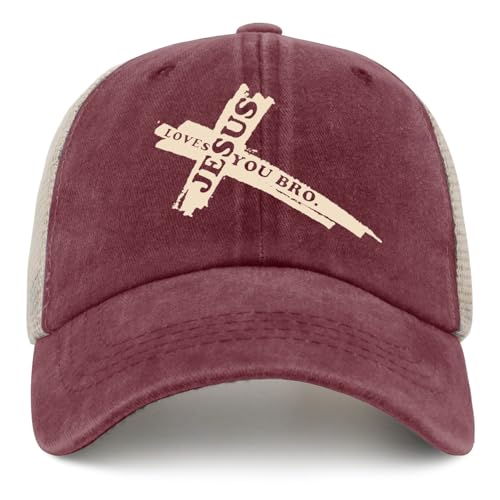 Jesus Hat Gifts for Men - color: Wine Red022