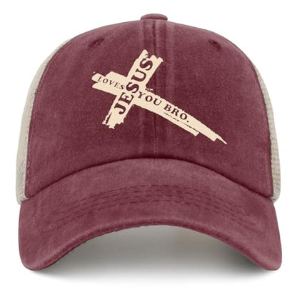 Jesus Hat Gifts for Men - color: Wine Red022