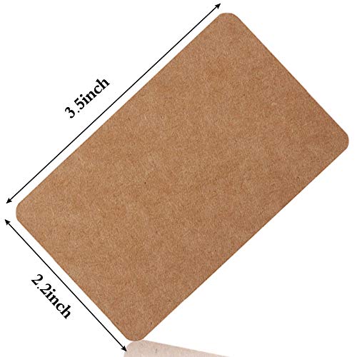Primbeeks 300pcs Premium Business Cards (6 Colors Kraft, Blank, Small 3.5" x 2.2", Plain) - color: Multicolor, size: 300