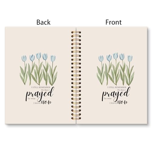 huester Christian Tulip Floral Notebook Journal, Religious Prayer Journal for Women, I Still Remember the Days I Prayed Bible Notebooks for Note Taking, Bible Hardcover Spiral Notebook, 5.5x8.3 Inch - color: Christian05