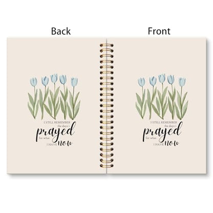 huester Christian Tulip Floral Notebook Journal, Religious Prayer Journal for Women, I Still Remember the Days I Prayed Bible Notebooks for Note Taking, Bible Hardcover Spiral Notebook, 5.5x8.3 Inch - color: Christian05